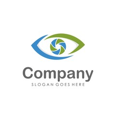 Eyes vision logo design template