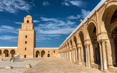 Gordijnen The Great Mosque of Kairouan in Tunisia © Leonid Andronov