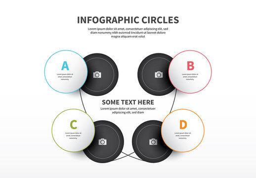 Infographic with Photo Circle Sections