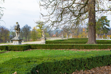 Obraz premium Gardens at Austerlitz palace. Savkov u Brna, Czech Republic