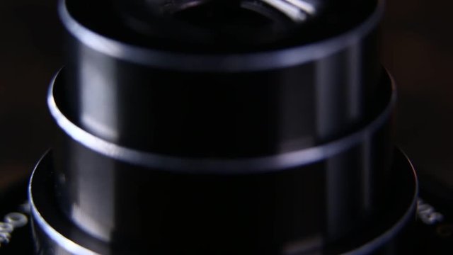 Close up of a wireless lens type camera