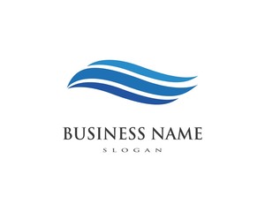 Water Wave symbol and icon Logo Template