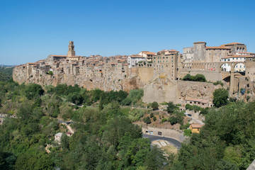 Medieval town of Pitigliano in summer, Tuscany, Italy