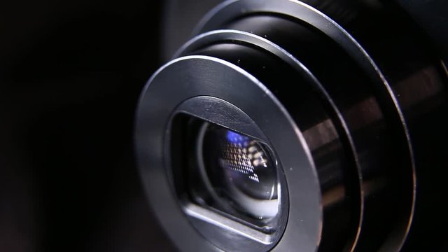 Close up of a wireless lens type camera
