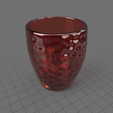 Decorative red glass vase