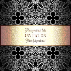 Vintage baroque Wedding Invitation template 