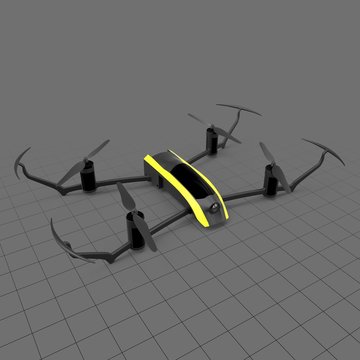 Yellow and black racing drone