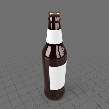 Beer bottle with blank label