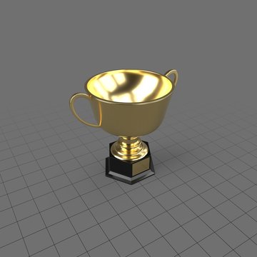 Gold trophy with handles