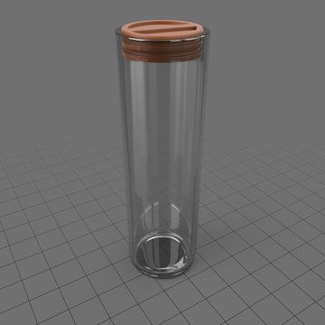 Water container with wood lid