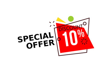Special Offer 10 Percent Discount Label Design 