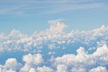 Naklejka na ściany i meble Cloud,View of the clouds seen from airplane window