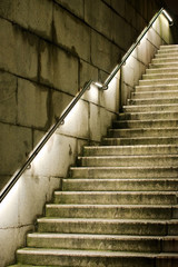 Old concrete public staircase