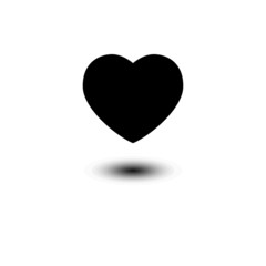 Heart icon, symbol of love, isolated vector