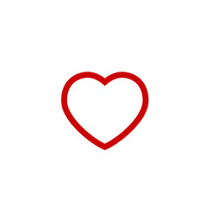 Heart icon, symbol of love, isolated vector
