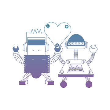 couple of robots icon