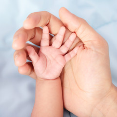 New born baby hand