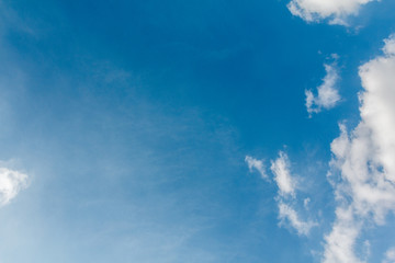 White clouds with blue sky