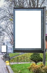 Blank lightbox billboard.