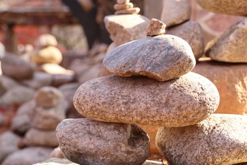 Fototapeta na wymiar Stack of zen stones