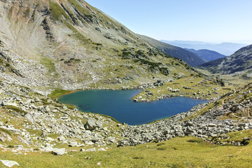 Naklejka na ściany i meble Amazing Landscape of Argirovo lake near Dzhano peak, Pirin Mountain, Bulgaria