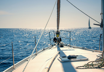 Fototapeta premium Yachting on sail boa