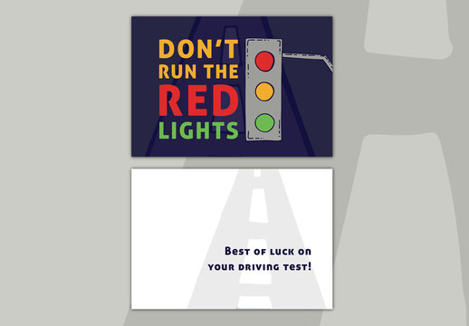 Driving Test Congratulations Card Layout 01