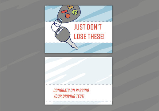 Driving Test Congratulations Card Layout 03