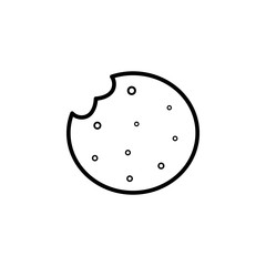 bitten biscuits line icon