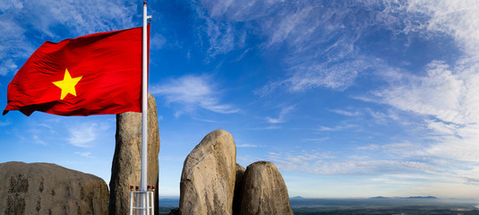 Aerial view of Minh Dam mountain in Ba Ria province, vietnam