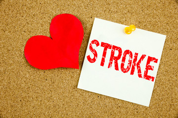 Conceptual hand writing text caption inspiration showing Stroke concept for Medicine health...