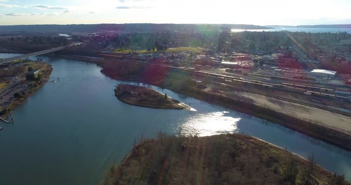 Everett Washington USA City Urban Aerial View