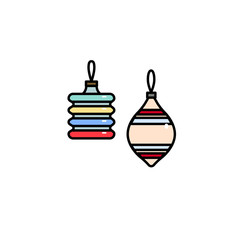 Obraz premium Vector illustration of christmas toys