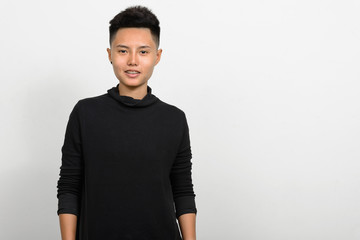 Portrait of Asian girl with tomboy style