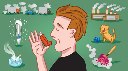 Asthma Triggers - obrazy, fototapety, plakaty