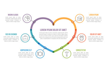 Fototapeta premium Heart Infographics