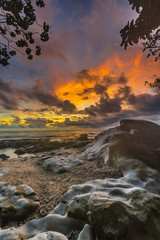 Obraz premium beautiful sunset and sunrise landscape in Mentawai island