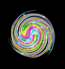 Fototapeta na wymiar Abstract colorful circle swirl