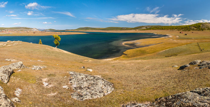View of the southern extremity of Lake Khovsgol