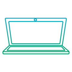 laptop computer icon image vector illustration design  blue to green ombre