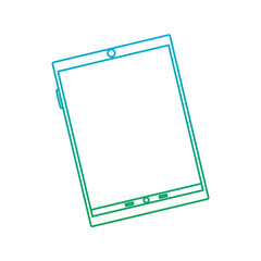 smartphone digital device icon image vector illustration design  blue to green ombre