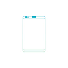smartphone digital device icon image vector illustration design  blue to green ombre