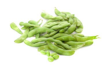edamame beans isolated on white background