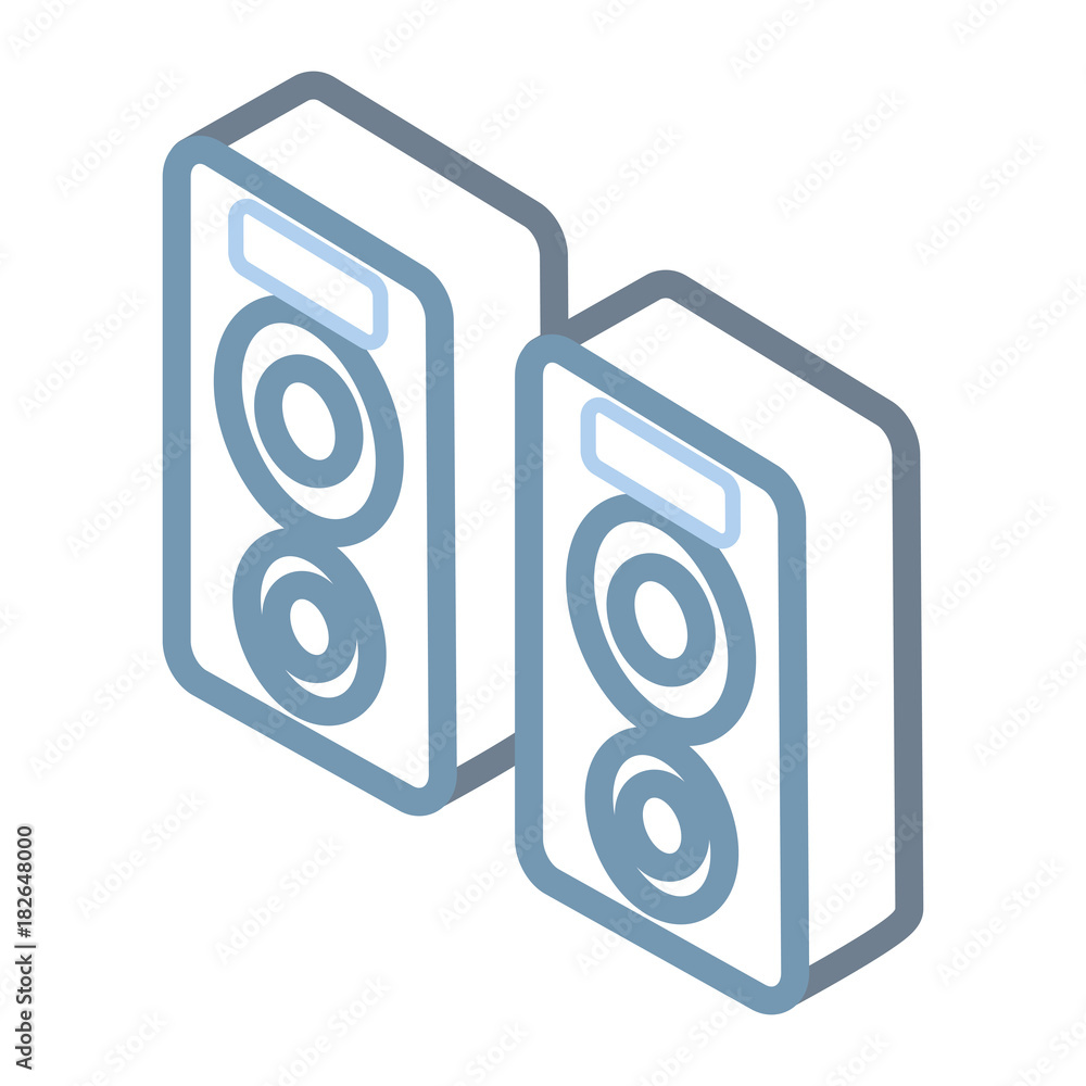 Sticker stereo vector illustration