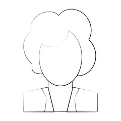 Executive woman faceless avatar icon vector illustration graphic design