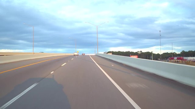 Driving on a highway Panama City Florida 98