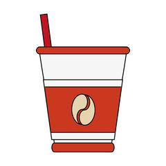 Coffee to go cup icon vector illustration graphic design