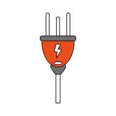 Electric plug symbol icon vector illustration graphic design