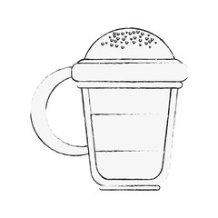 Capuccino delicious cup icon vector illustration graphic design