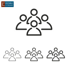 Conference - outline vector icon. Editable stroke.
